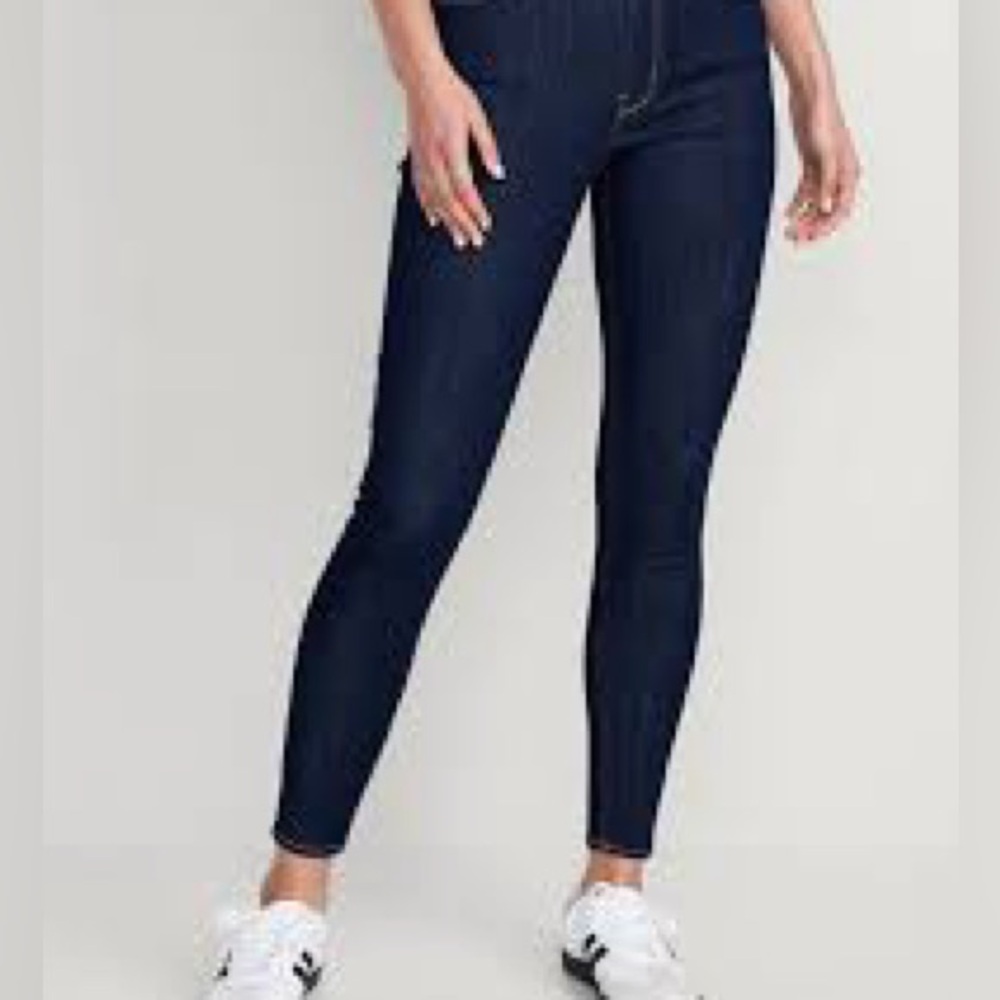 Old Navy Women Jean Pants 2 High Rise Super Skinny Dark Wash Stretch Blue - Picture 9 of 10